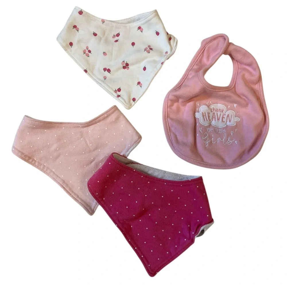 Bundle of Baby Girl Bibs